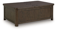Load image into Gallery viewer, Breckington - Cocktail Table With Storage - Dark Brown
