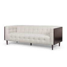 Load image into Gallery viewer, Contemporary Mid-Century Charm 3 Seater Sofa With Button Tufted Waffle Stitching
