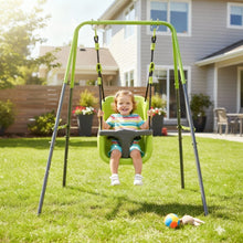 Load image into Gallery viewer, Xns001 - Baby Swing With Safety Seat Indoor / Outdoor - Black / Green

