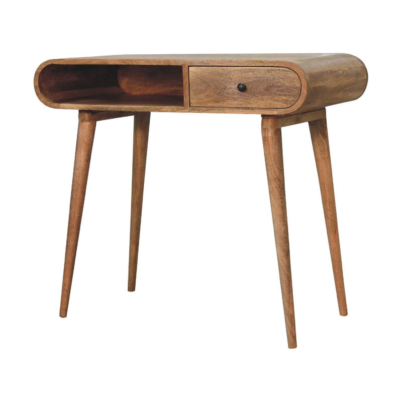 Writing Desk, Curved - Chestnut