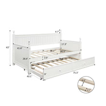 Load image into Gallery viewer, Twin Size Daybed &amp; Twin Size Trundle - White
