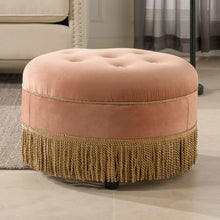 Load image into Gallery viewer, Yolanda - Round Upholstered Accent Ottoman
