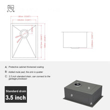 Load image into Gallery viewer, Modern Style Undermount Sink With Stainless Steel, Deep Single Bowl
