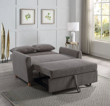 Load image into Gallery viewer, Justine - Convertible Sleeper Loveseat - Brown
