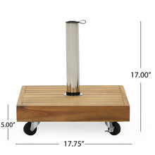 Load image into Gallery viewer, Ralph - Square Umbrella Base - Teak
