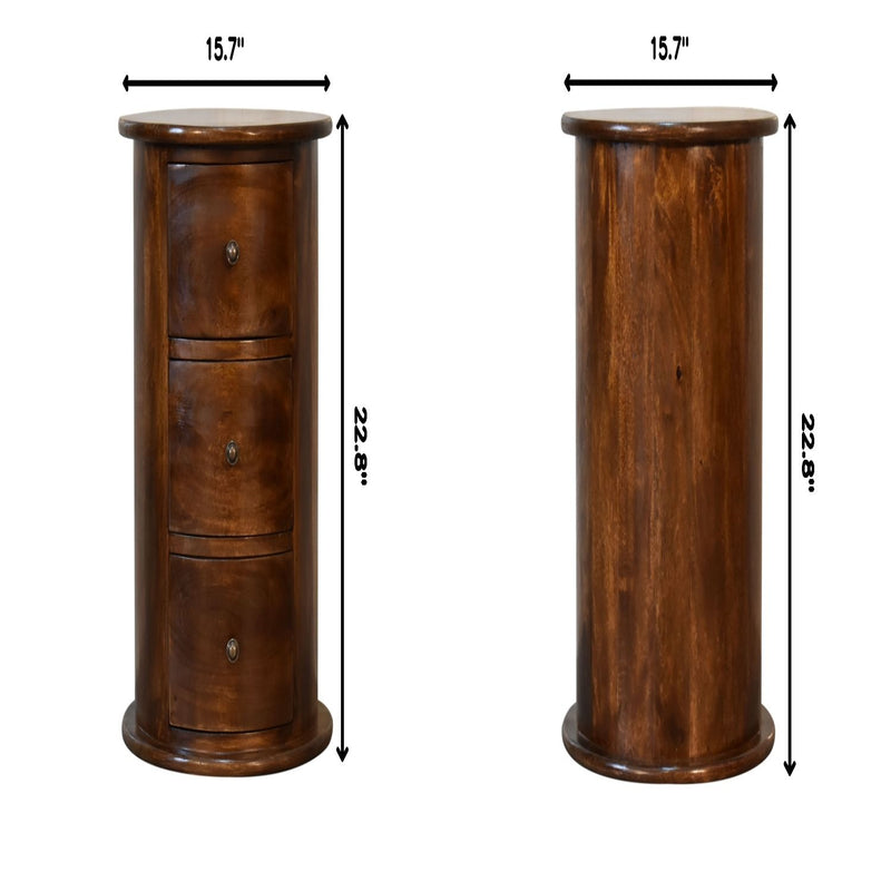 3 Drawer Drum - Chestnut