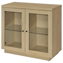 Load image into Gallery viewer, Metro - 2 Door Display Cabinet With Adjustable Shelves - Light Oak
