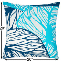 Load image into Gallery viewer, Leaf Vein Outdoor &amp; Indoor Pillow - Indigo
