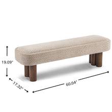 Load image into Gallery viewer, Chic Indoor Upholstered Dining Bench
