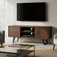 Load image into Gallery viewer, Lowry - TV Media Stand - Distressed Charcoal Brown

