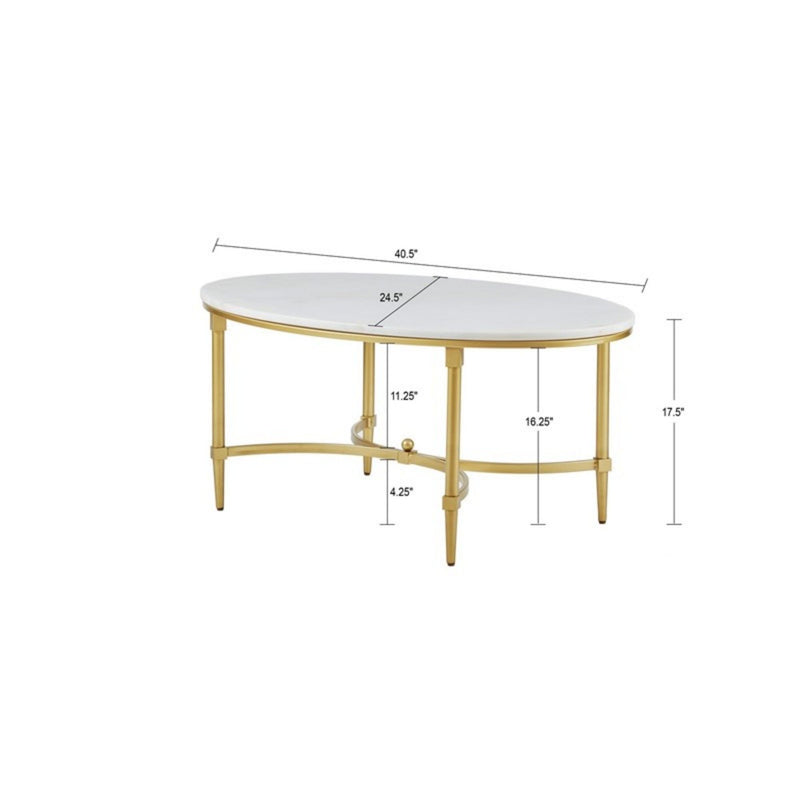 Bordeaux - Coffee Table - White / Gold