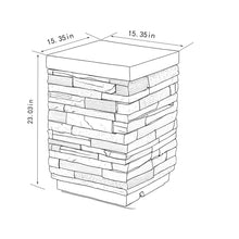 Load image into Gallery viewer, Outdoor Propane Tank Holder Fire Pit Cover Side Table - Sandstone
