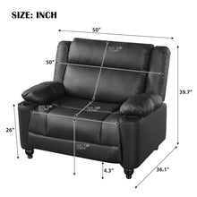 Load image into Gallery viewer, Tufted Design Wide Manual Recliner Chair
