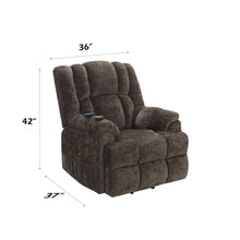 Load image into Gallery viewer, Power Motion Recliner With Lift Heating Massage Function - Brown
