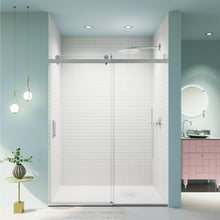 Load image into Gallery viewer, Frameless Single Sliding Soft Close Shower Doors, 3 / 8" Tempered Glass Reversible Installatio
