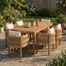 Load image into Gallery viewer, Outdoor Dining Set With Table And Rope Chairs
