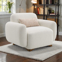 Load image into Gallery viewer, Darius - Boucle Accent Chair With 1 Toss Pillow - Beige
