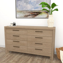 Load image into Gallery viewer, 8 Drawer Dresser With Rustic Design
