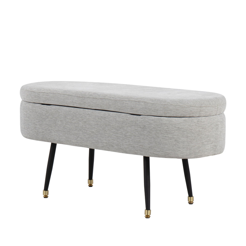 Harvey - Contemporary Storage Bench - Gray