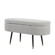 Load image into Gallery viewer, Harvey - Contemporary Storage Bench - Black / Light Gray
