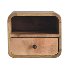 Load image into Gallery viewer, Curved Upper Slot Floating Nightstand
