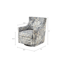 Load image into Gallery viewer, Swivel Glider Chair With Upholstery And Metal Base - Multicolor

