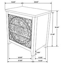 Load image into Gallery viewer, Kenzie - 3 Drawer Mandala Cabinet - White
