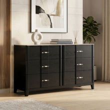 Load image into Gallery viewer, Opel - 6 Drawer Dresser - Black
