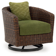 Load image into Gallery viewer, Horizon Hall - Swivel Lounge With Cushion - Brown / Green
