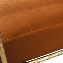 Load image into Gallery viewer, Aerin - Hammered Brass Upholstered Accent Arm Chair
