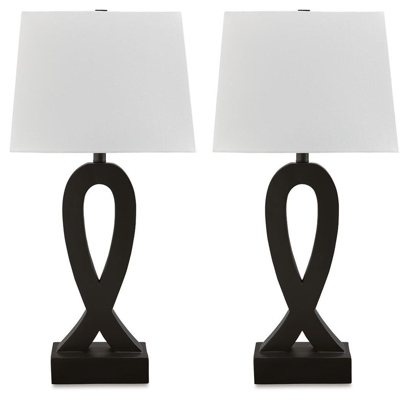 Markellton - Poly Table Lamp (Set of 2) - Black
