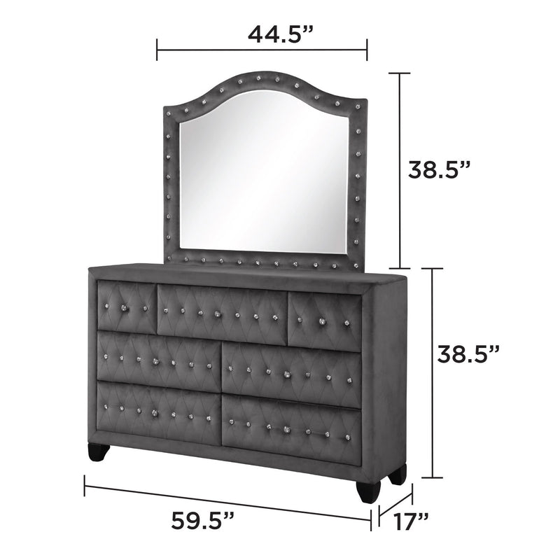 Sophia - Tufted Upholstery Mirror