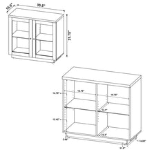 Load image into Gallery viewer, Metro - 2 Door Display Cabinet With Adjustable Shelves - Light Oak

