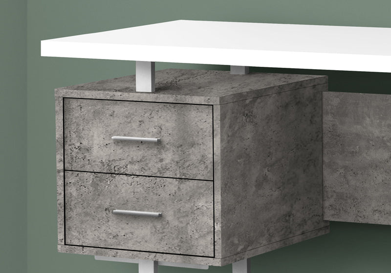 Computer Desk For Home Office, Laptop, Left, Right Set - Up, Storage Drawers, Modern - White