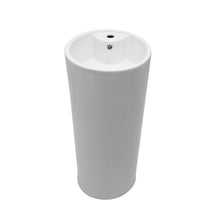 Load image into Gallery viewer, 15" Pedestal Sink With Space Saving Design, Smooth Non Porous Surface For Powder Rooms - White
