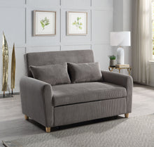 Load image into Gallery viewer, Justine - Convertible Sleeper Loveseat - Brown

