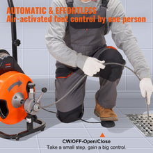 Load image into Gallery viewer, Drain Cleaning Machine 100Ft X 3/8" Auto Feed Sewer Snake - Orange
