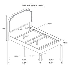 Load image into Gallery viewer, Panel Bed With Nailhead Trim, Upholstered Headboard
