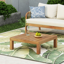 Load image into Gallery viewer, Mythical - Square Outdoor Coffee Table With Frame And Slat Top - Teak
