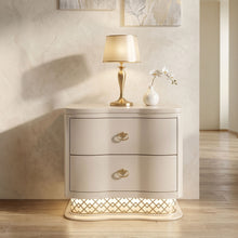 Load image into Gallery viewer, Flora - 2 Drawer Nightstand With LED - Champagne
