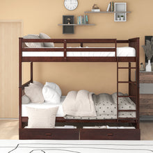 Load image into Gallery viewer, Bunk Bed With Ladders And 2 Storage Drawers
