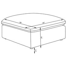 Load image into Gallery viewer, Greeley - Upholstered Square Ottoman With Cushion - Charcoal
