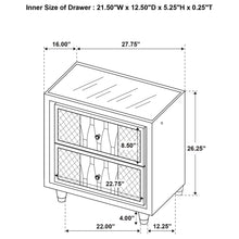 Load image into Gallery viewer, Mika - 2 Drawer LED Nightstand With USB
