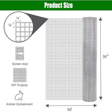 Load image into Gallery viewer, Galvanized Hardware Cloth, Gauge Metal Wire Fencing Roll For Garden And Animal Protection - Silver
