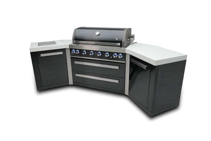 MONT ALPI 805 BLACK STAINLESS STEEL ISLAND WITH 45-DEGREE CORNERS-MAi805-BSS45