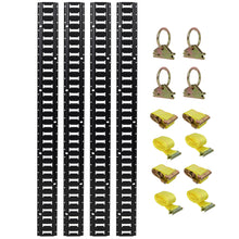 Load image into Gallery viewer, 12 Pieces E Track Tie-Down Rail Kit For Trucks, Vans, Garages - Black
