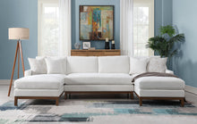Load image into Gallery viewer, Valiant - Chenille Sectional Sofa With 4 Pillows - Ivory
