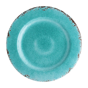 Supreme Housewares - Crackle 11" Melamine Plate, Turquoise