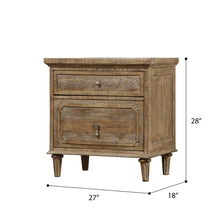 Load image into Gallery viewer, 2 Drawer Nightstand - Taupe
