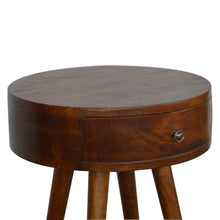 Load image into Gallery viewer, Nordic Chestnut Circular Nightstand
